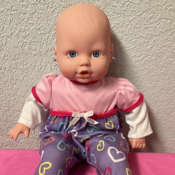 VTG Circo Girl Doll Blue Eyes Beanie Bottom Vinyl Head Arms & Feet Cloth Body